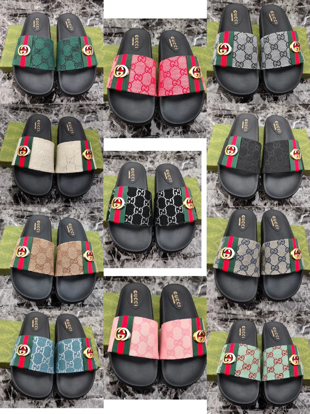 👟👟Ex-factory price 260👟👟 (available all year round), same style for men and women, size 35--48. Couple style🎗Louis Vuitton "LV" slippers, a much-anticipated one, so beautiful that it will melt your hearts❤! It is simply a masterpiece of extraordinary craftsmanship. It is a must-have for everyone. It is made by open mold. It feels Q-bounce and super soft on the feet. It is super delicate on the feet. It is an exclusive model. There are many layouts, so there is always one you like🎉🎉